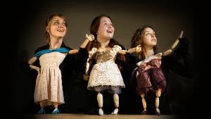 "Teen Tragedies" From left to right: Kay Kron, Maddy Low and Claire Saxe. Puppets designed by Grace Needlman and Cammi Upton.