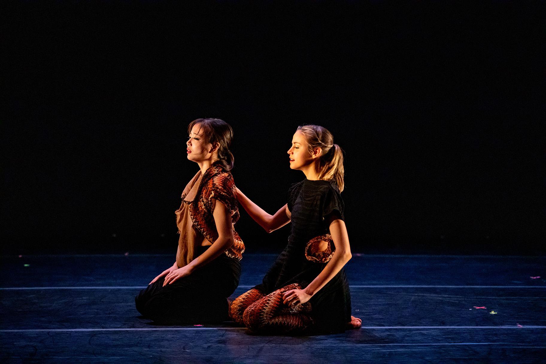Marin Soki and Abbey Yoder in “Give the People What They Want” by Marissa Osato (Photo by Cheryl Mann)