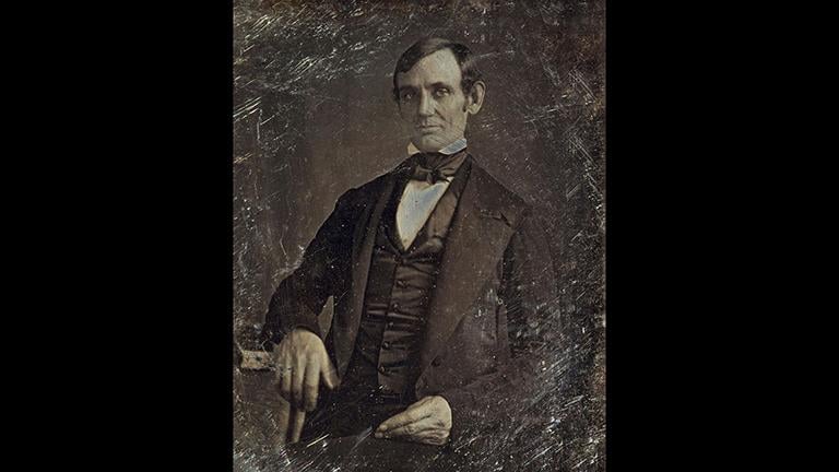 First photograph of Abraham Lincoln taken around 1846. (Courtesy Library of Congress)
