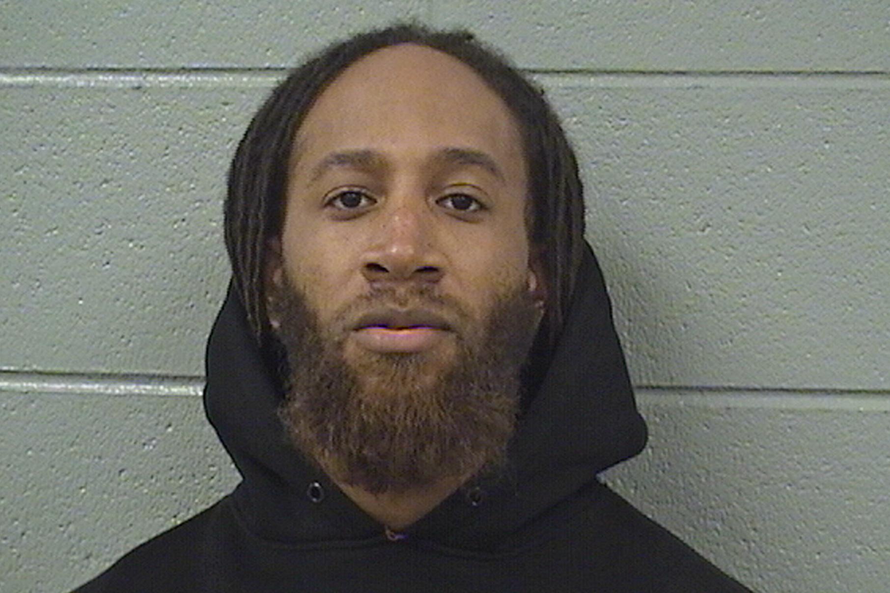 In this photo provided by the Cook County Sheriff’s Office, Michael Haywood is pictured in a booking photo dated Feb. 13, 2019, in Chicago. (Cook County Sheriff’s Office via AP)
