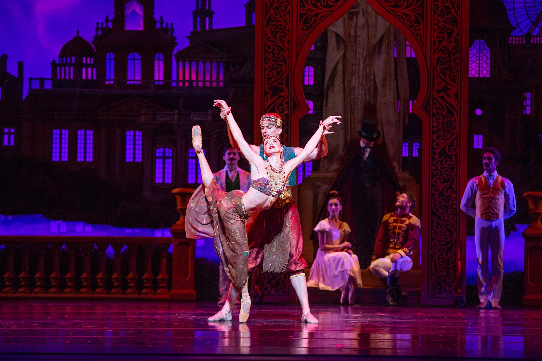 April Daly and Miguel Angel Blanco in the Joffrey Ballet production of “The Nutcracker.” (Photo by Cheryl Mann)