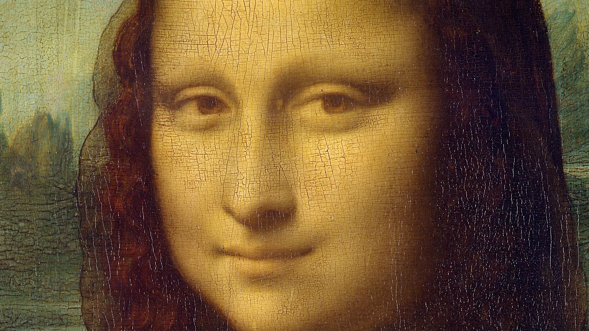 Close-up of “Mona Lisa” by Leonardo da Vinci