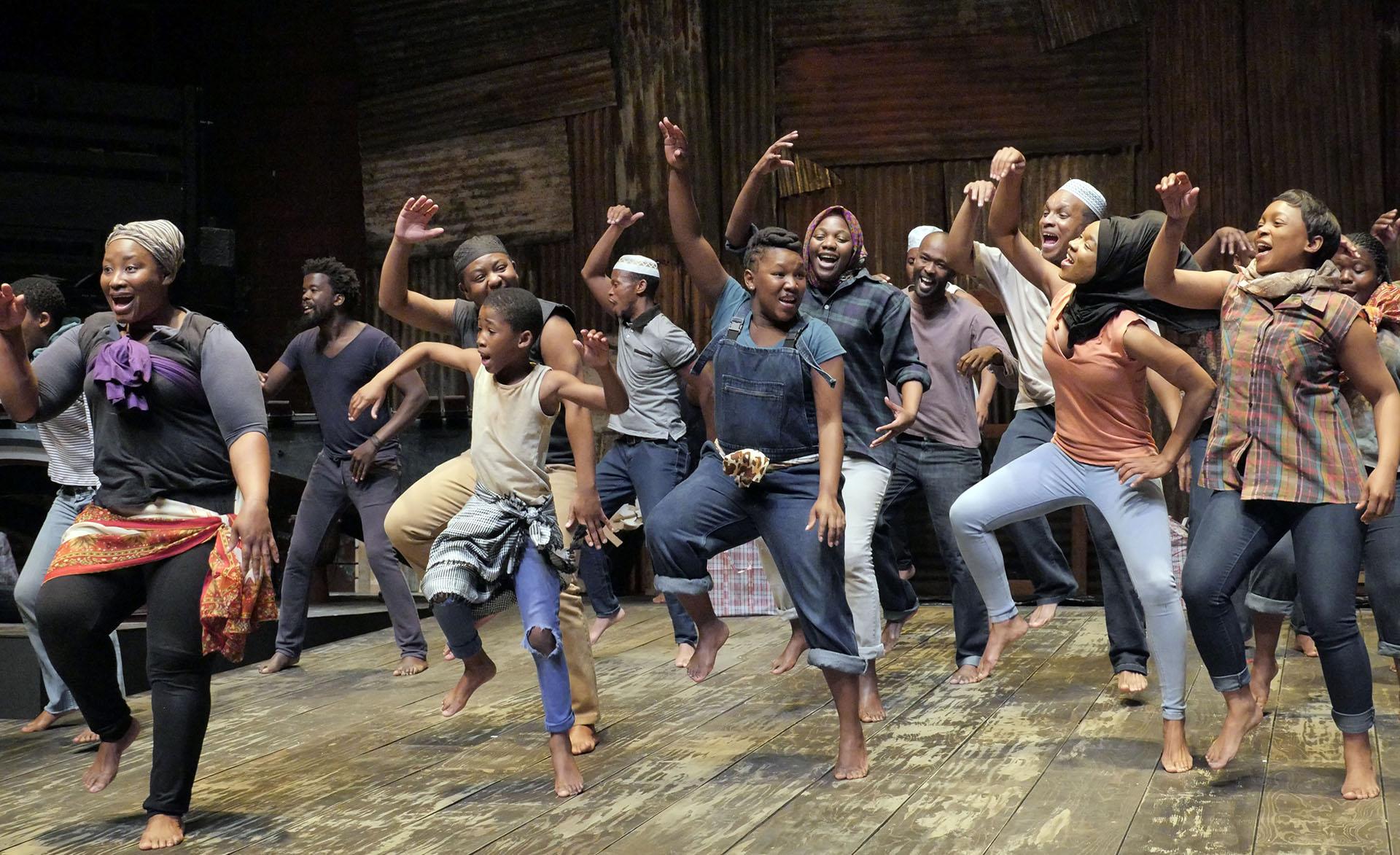 Chicago Shakespeare Theater presents Isango Ensemble’s “A Man of Good Hope,” based on the book by Jonny Steinberg and adapted and directed by Mark Dornford-May, in the Courtyard Theater, Oct. 4–13, 2019. (Photo by Keith Pattinson)