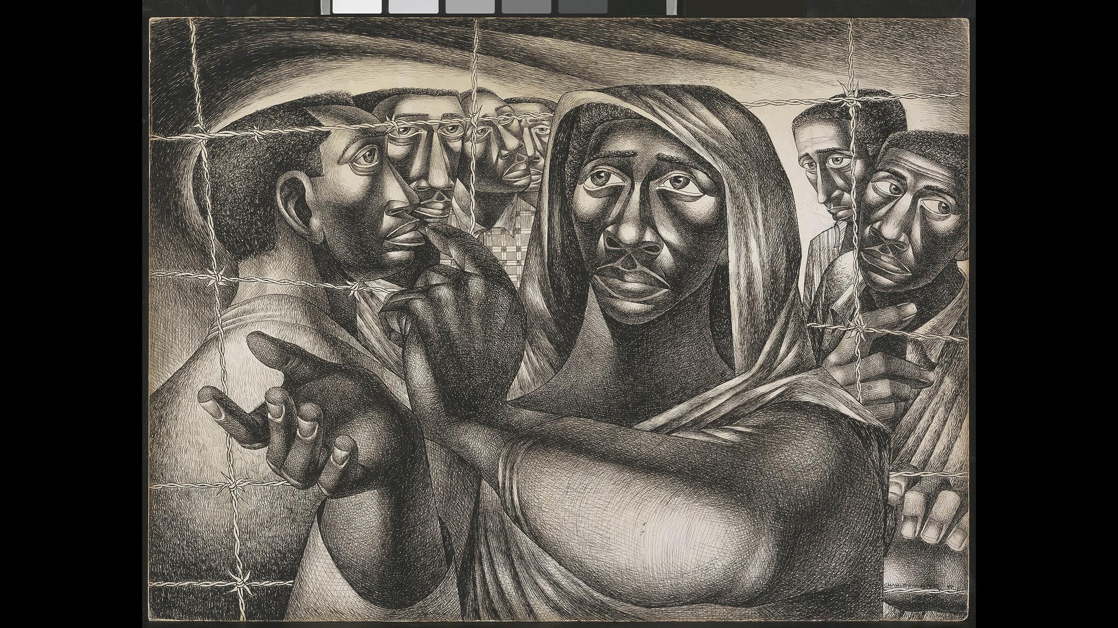 Charles White. “Trenton Six,” 1949. Amon Carter Museum of American Art, Fort Worth, TX. (© The Charles White Archives Inc.)