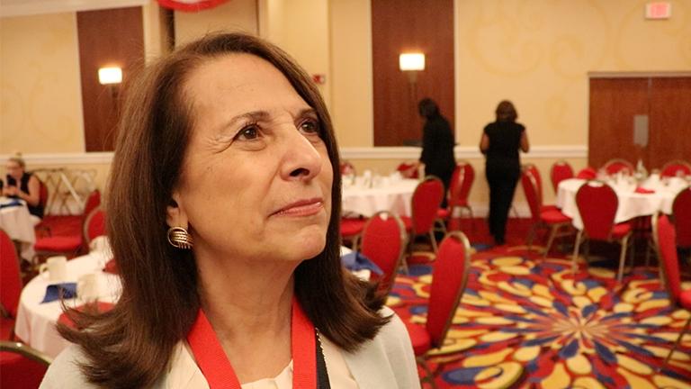 "We are absolutely unified behind Donald Trump," said Trump Illinois co-chair Demetra Demonte. (Evan Garcia)