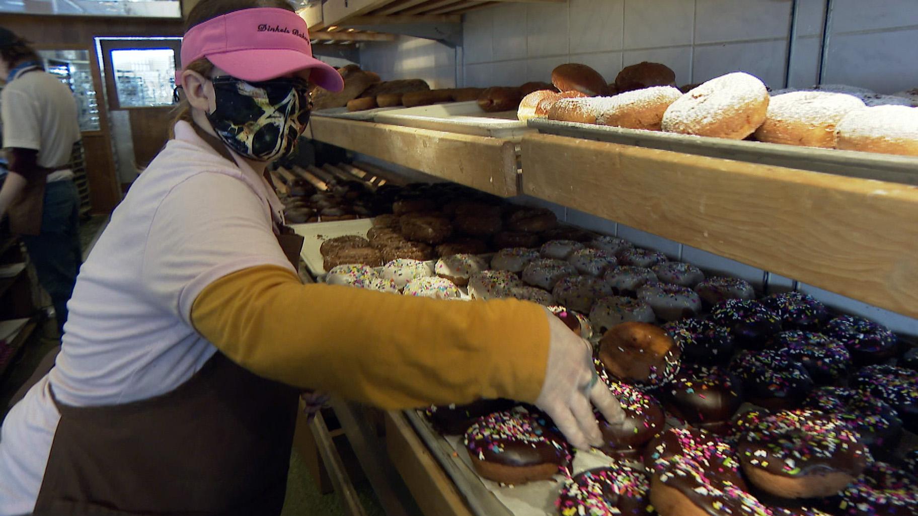 For more than 100 years Dinkel’s Bakery, has been serving all types of delicious pastries in the Lakeview neighborhood.  (WTTW News)