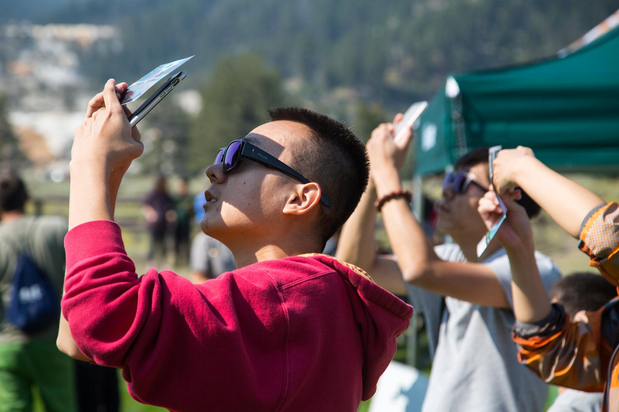 Don't forget: Smartphone cameras need eclipse filters too. (National Park Service / Flickr Creative Commons)
