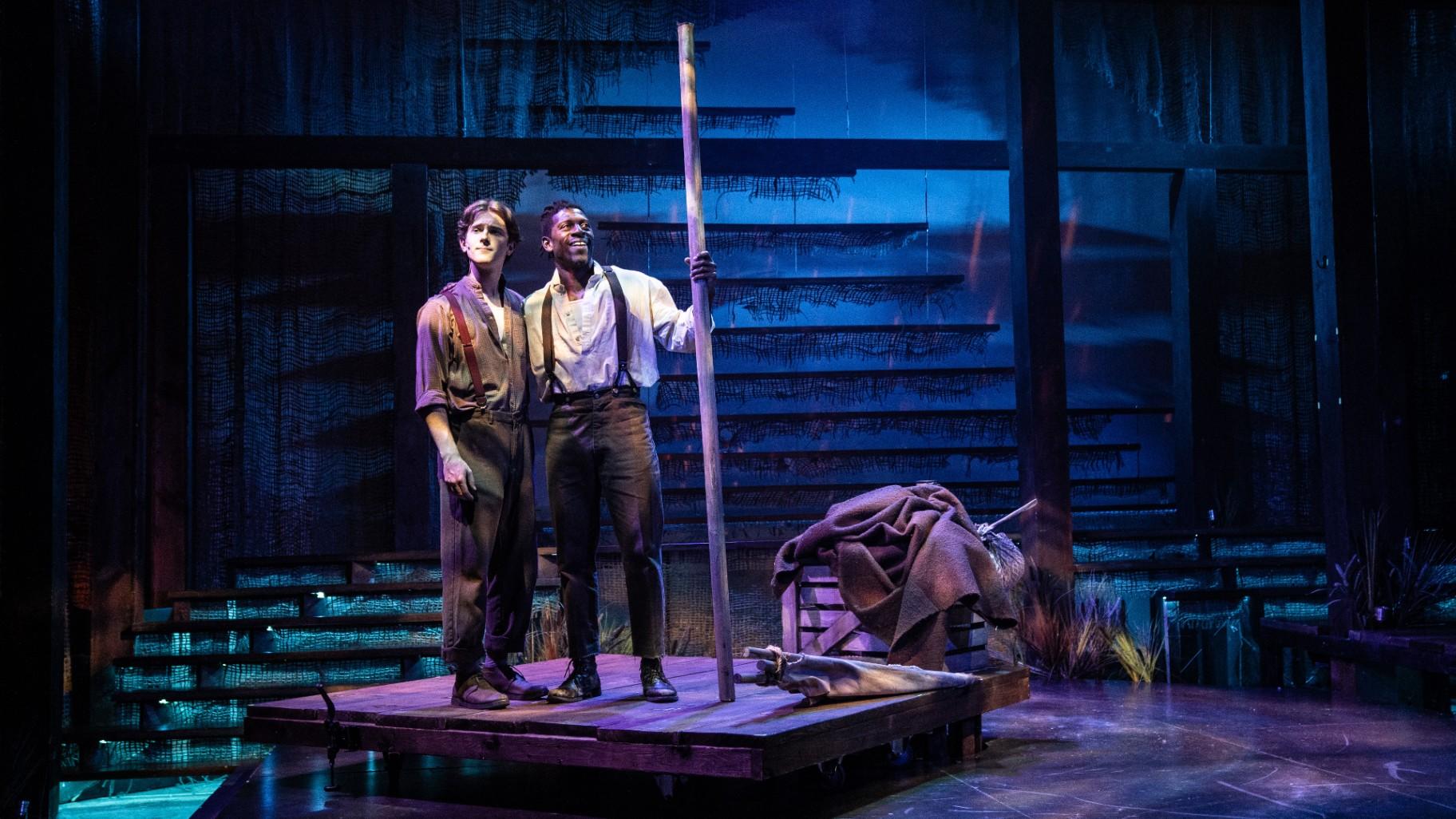 Eric Amundson and Curtis Bannister in “Big River: The Adventures of Huckleberry Fin.” (Liz Lauren)