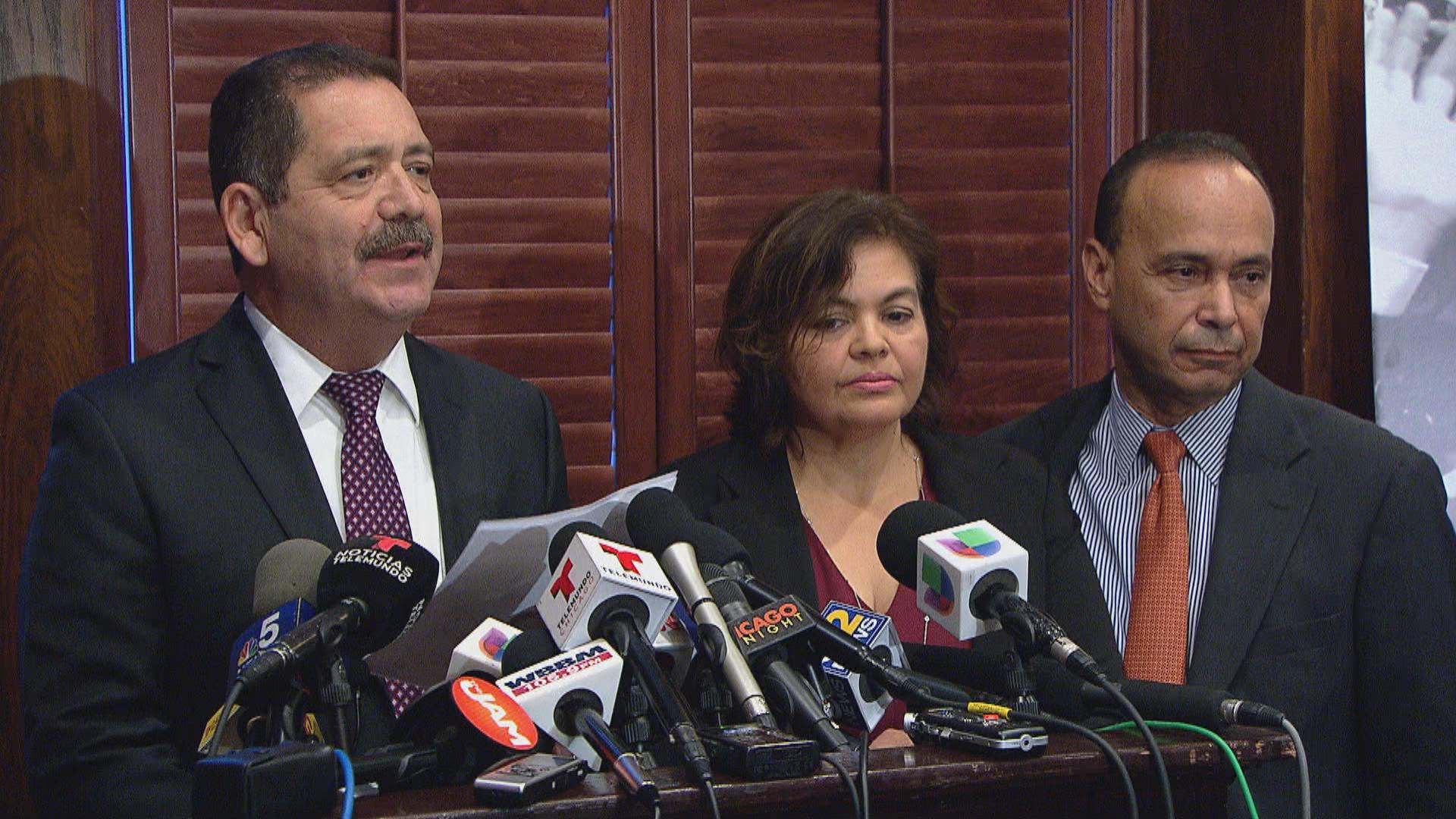 Cook County Commissioner Jesus “Chuy” Garcia speaks on Tuesday, Nov. 28.