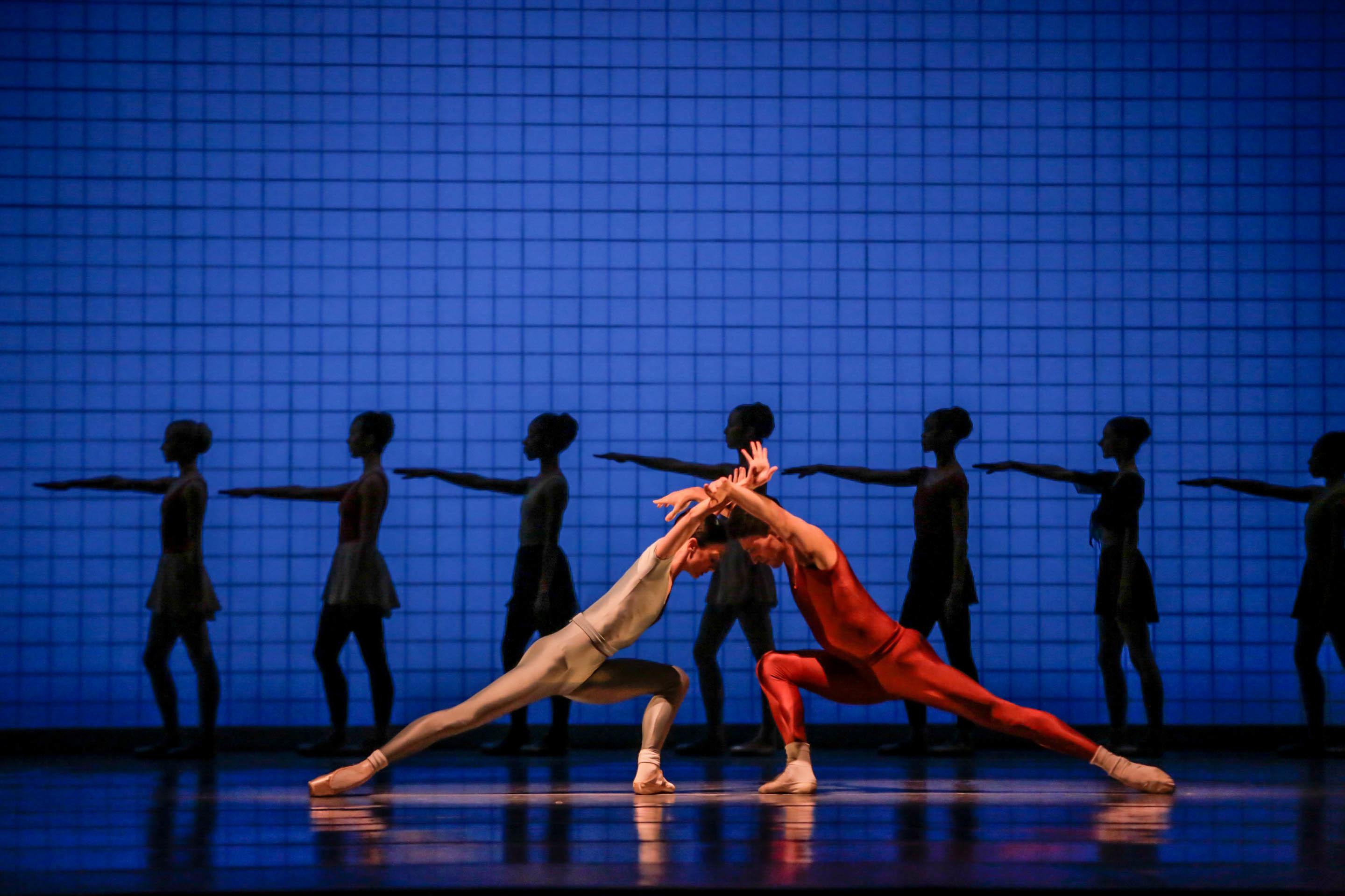 The Joffrey Ballet performs “Glass Pieces.” (Photo by Cheryl Mann)