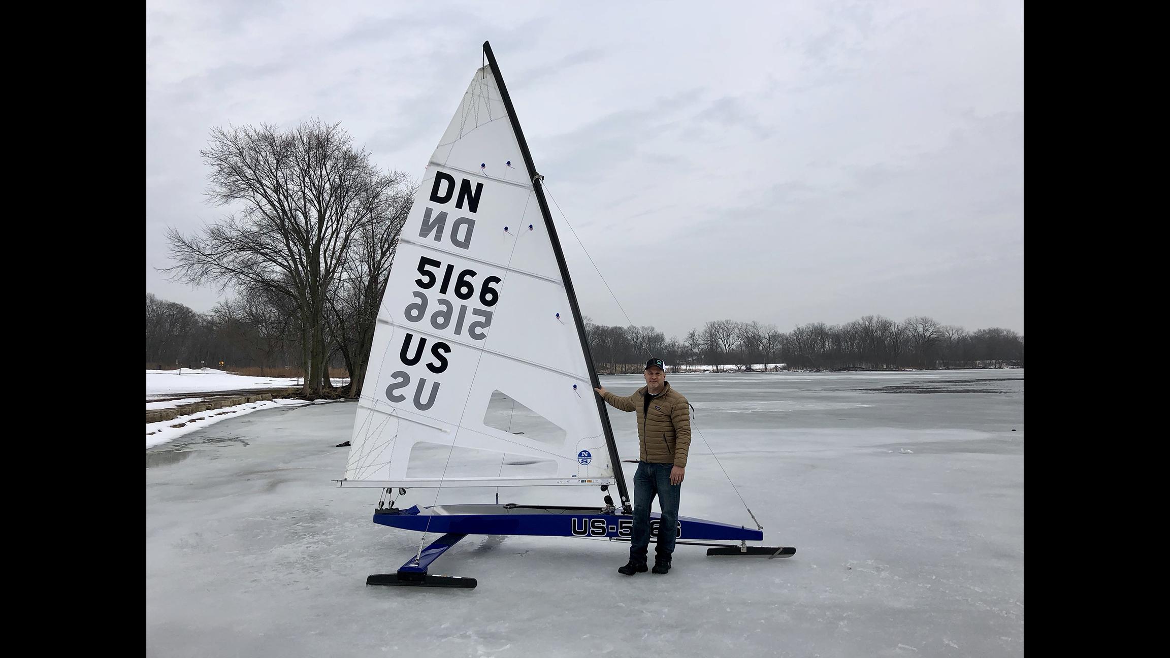 Chris Berger shows us his DN ice boat.