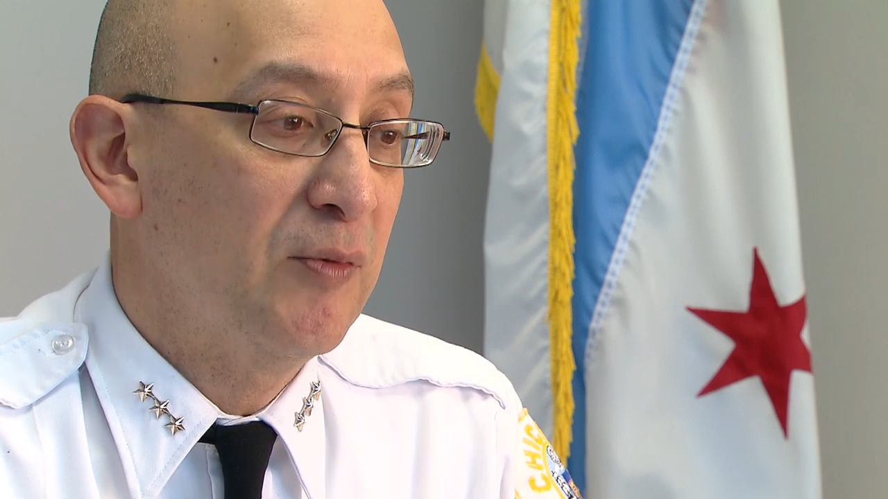 In this file photo, John Escalante speaks with WTTW News in March 2016 when he served as the interim Chicago police superintendent. (WTTW News)