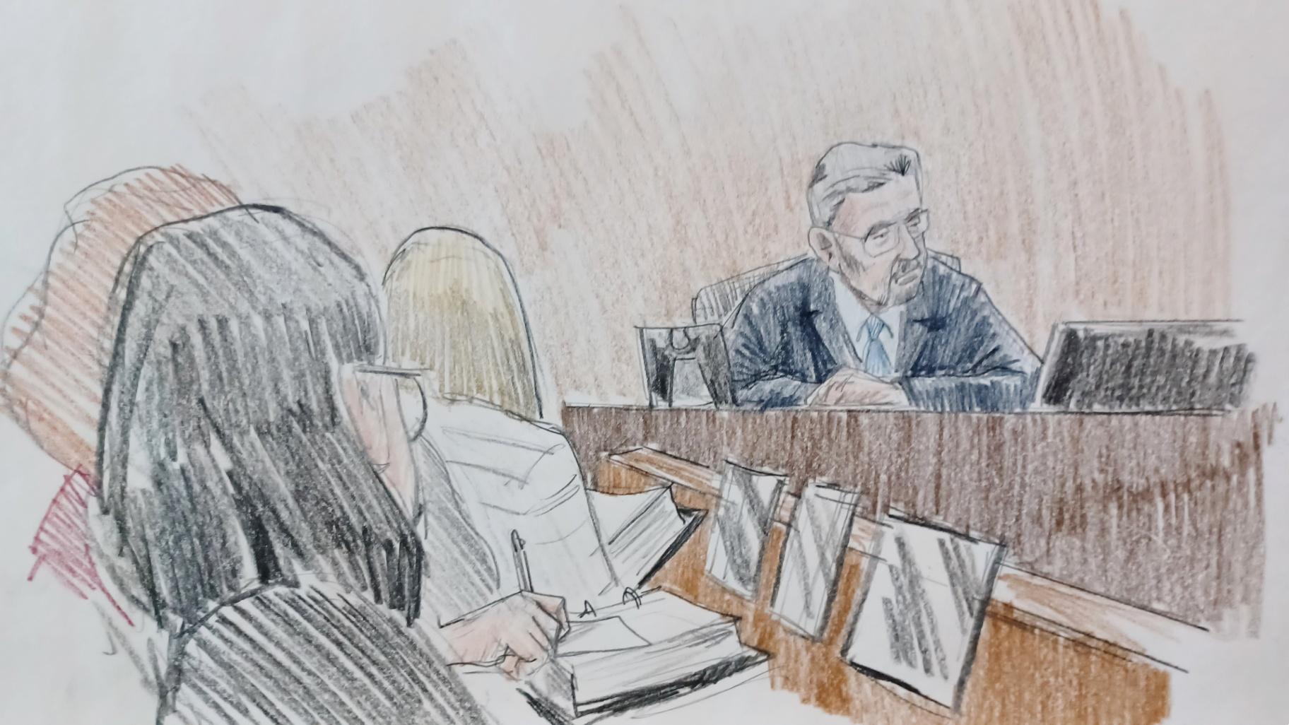 Jurors watch former Ald. Danny Solis testify in the corruption trial of former Ald. Ed Burke on Dec. 12, 2023. (WTTW News)