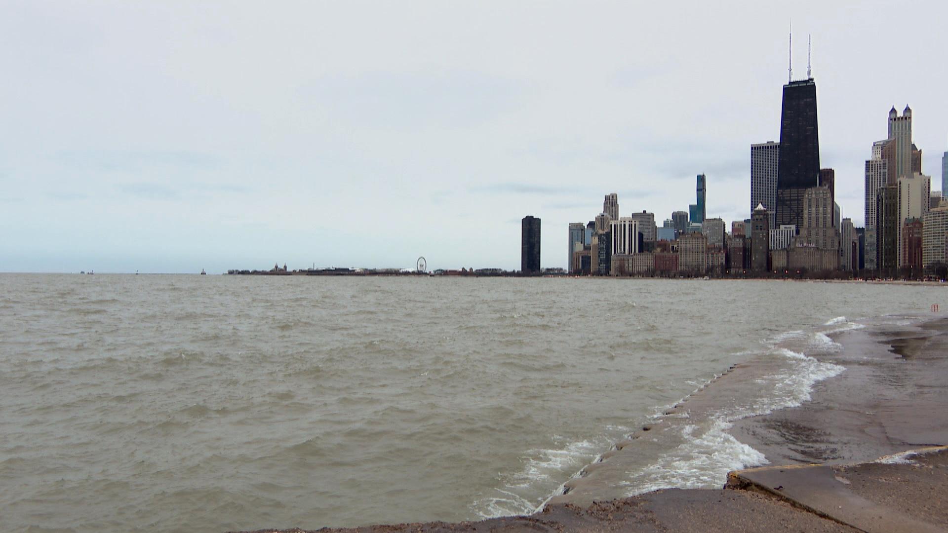 Lake Michigan and the Chicago skyline on Wednesday, Feb. 5, 2020. (WTTW News)