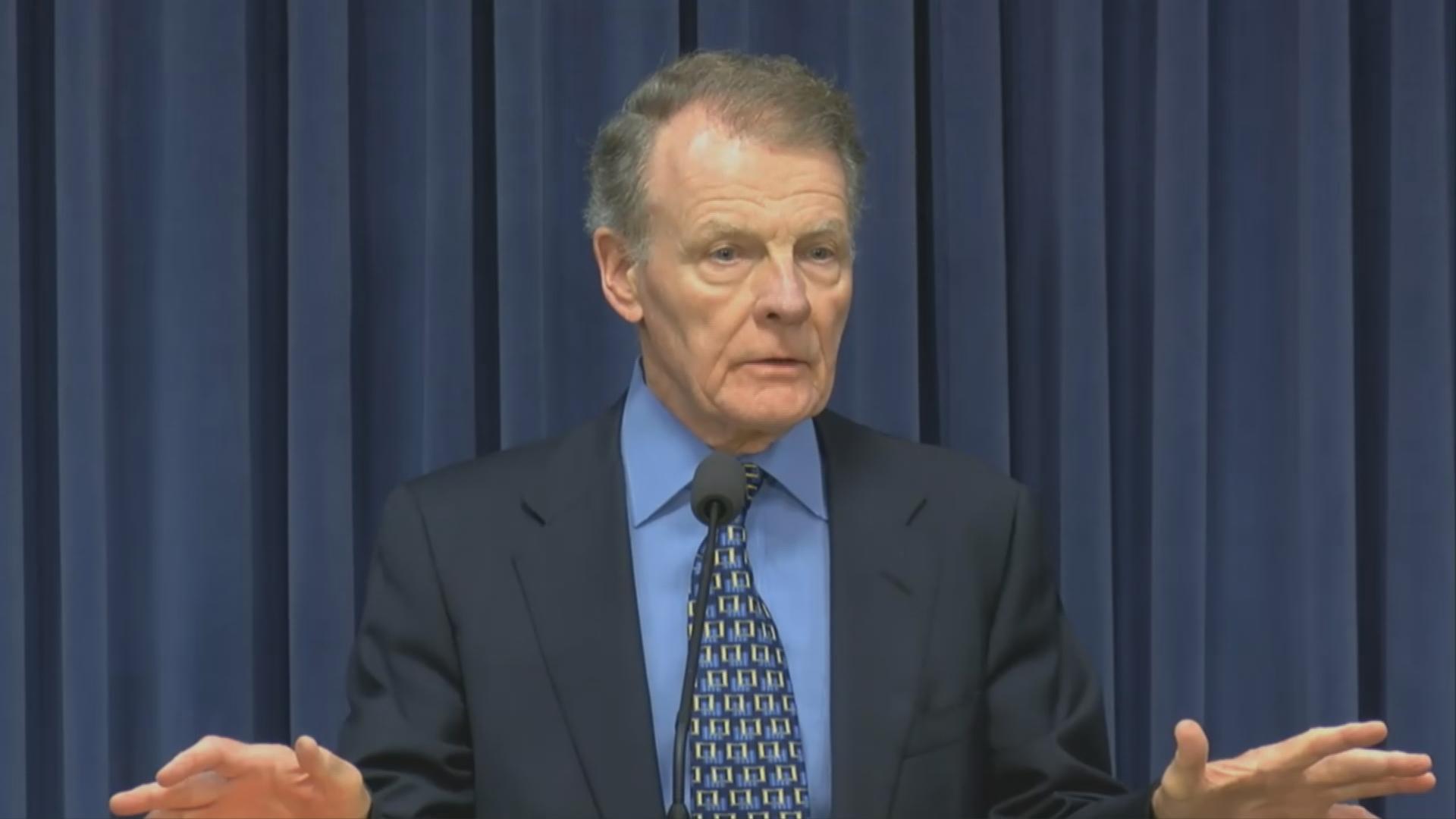 House Speaker Michael Madigan talks about education funding on Aug. 16, 2017. “We're not going to walk away from Senate Bill 1,” he said.