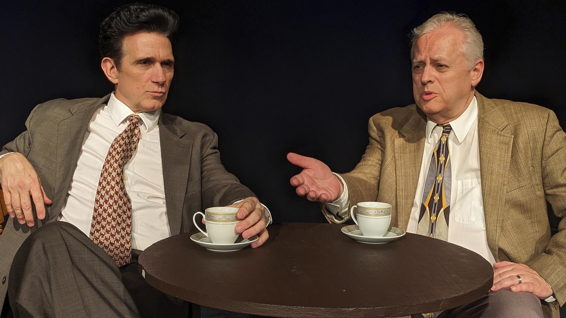 Ronnie Marmo, left, as Bill Wilson and Steve Gelder as Dr. Bob Smith in “Bill W. and Dr. Bob.” (Credit: Cortney Roles)