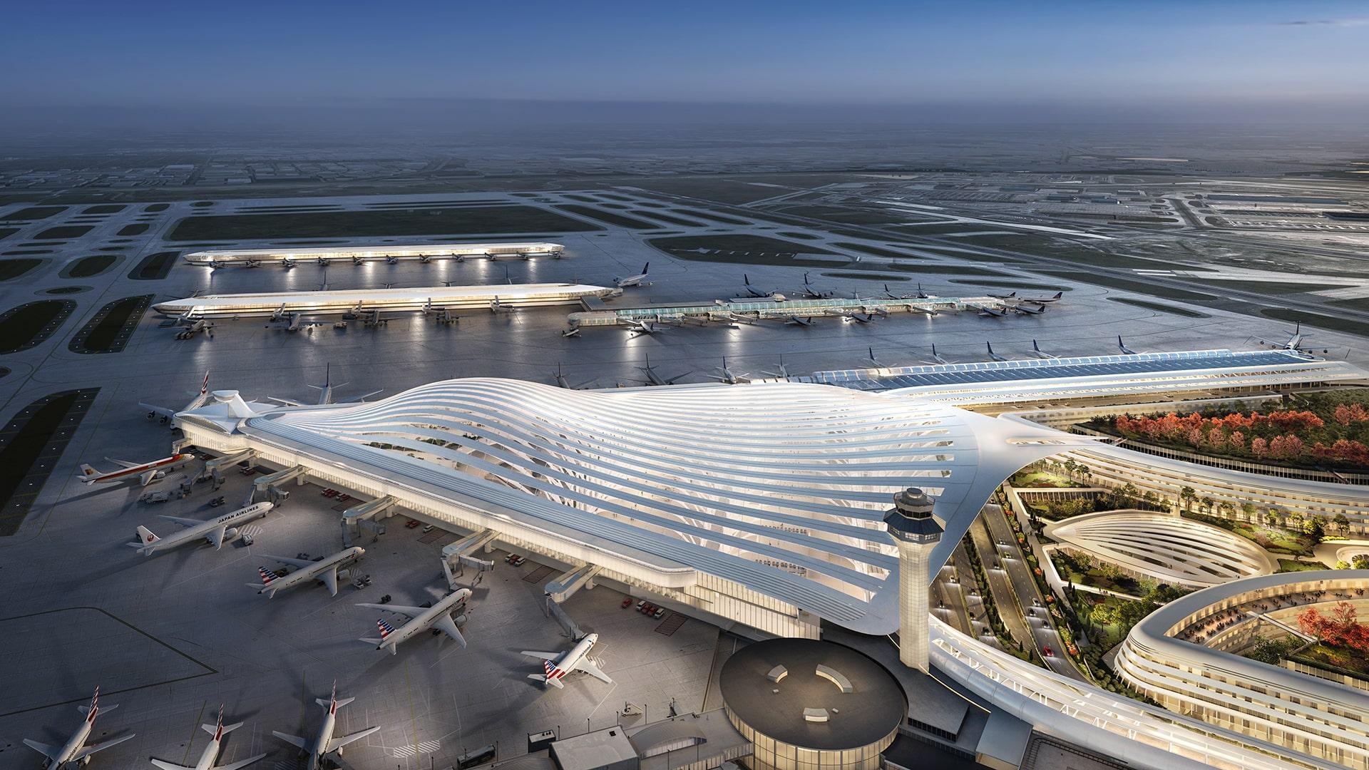 The O’Hare expansion proposal from Santiago Calatrava (Chicago Department of Aviation)