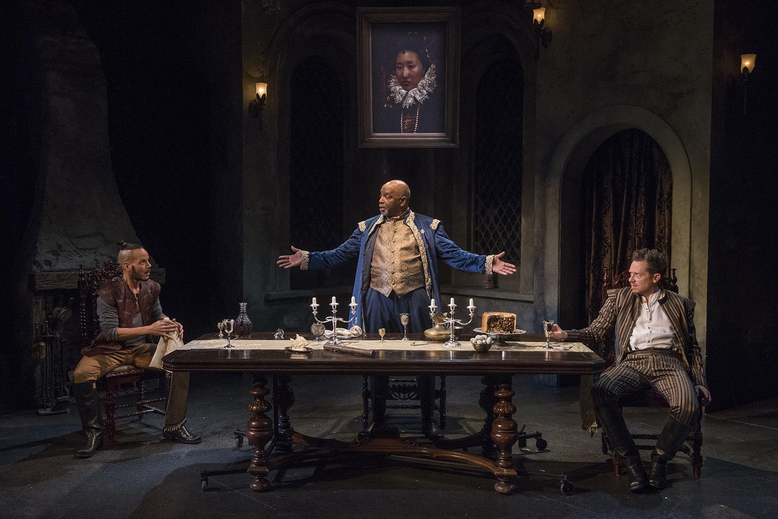 From left: Jon Hudson Odom, David Alan Anderson and Steve Haggard in “Witch.” (Photo credit: Michael Brosilow)