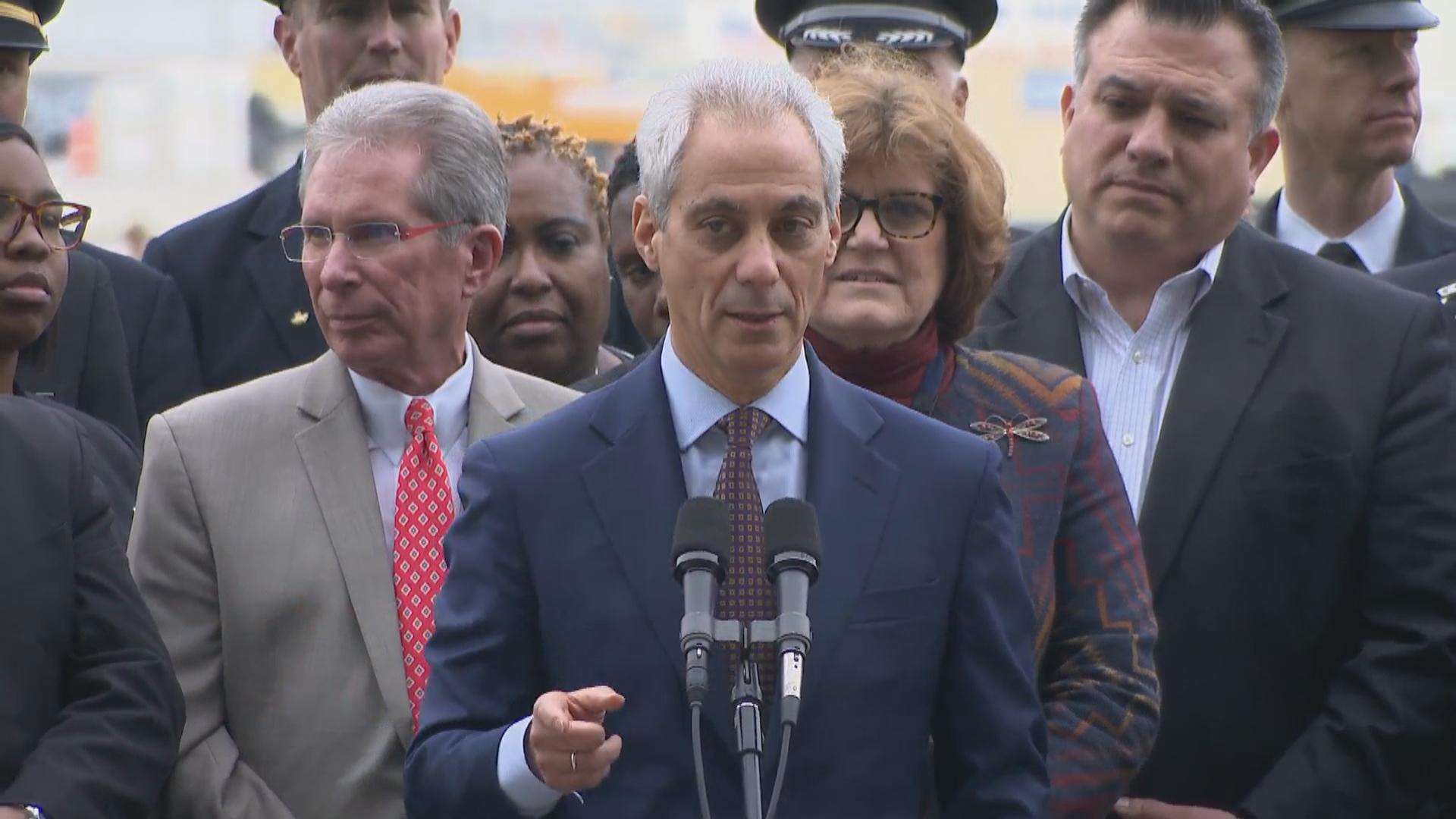 “In signing this agreement today, we are securing and strengthening Chicago’s future,” Mayor Rahm Emanuel told media at O’Hare International Airport on Wednesday, March 28, 2018.