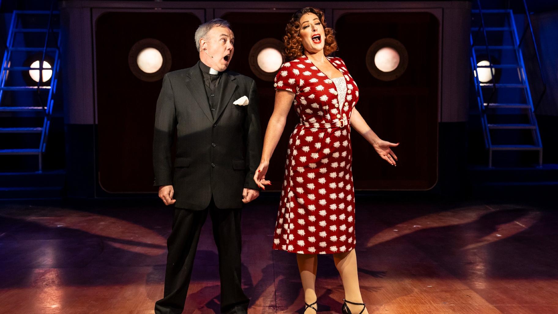(L to R) Steve McDonagh and Meghan Murphy in “Anything Goes” from Porchlight Music Theatre, now playing through Feb. 25 at the Ruth Page Center for the Arts. (Liz Lauren)