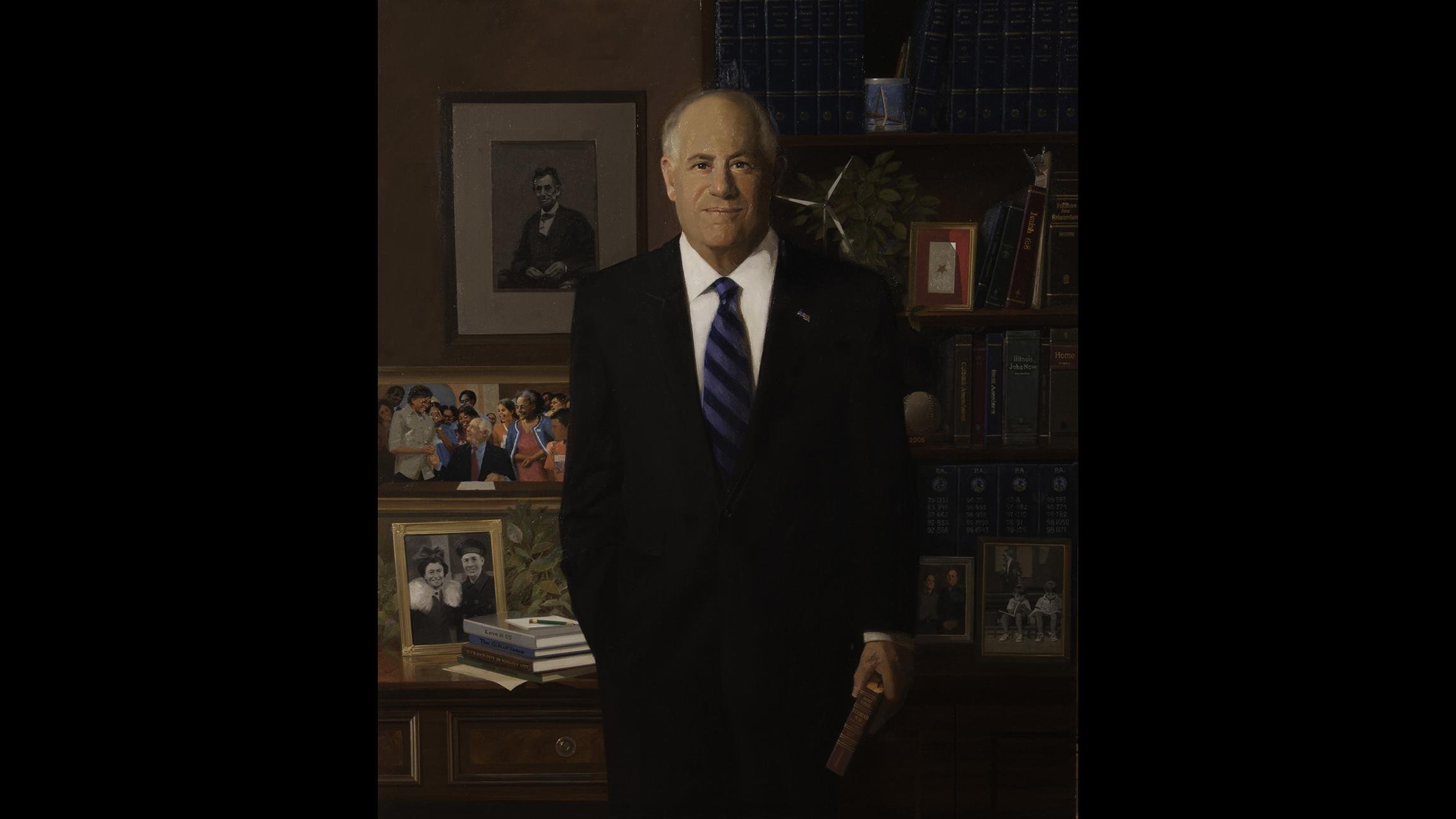 Portrait of former Illinois Gov. Pat Quinn by artist William T. Chambers. (Click to enlarge)