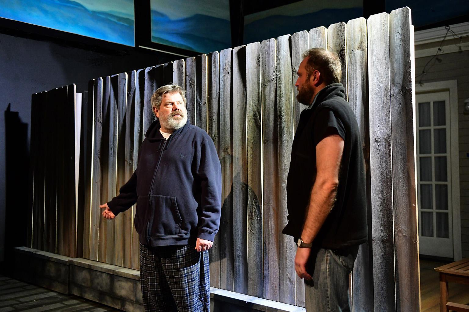 H.B. Ward, left, and Joseph Wiens in “The Realistic Joneses.” (Photo by Evan Hanover)