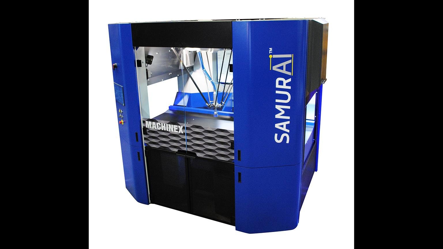 The SamurAI sorting robot, manufactured by Canada’s Machinex Technologies. (Courtesy Lakeshore Recycling Systems)