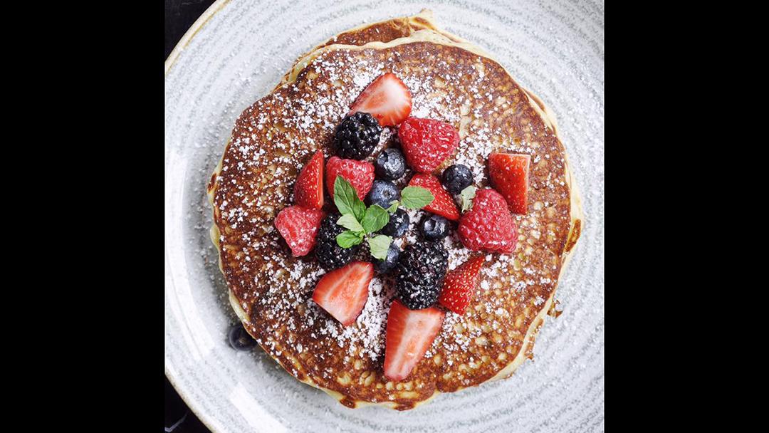 Chicago Restaurant Week includes dinner and brunch menus at the California-influenced Presidio, where pancakes like these are up for grabs. (Courtesy of Presidio)