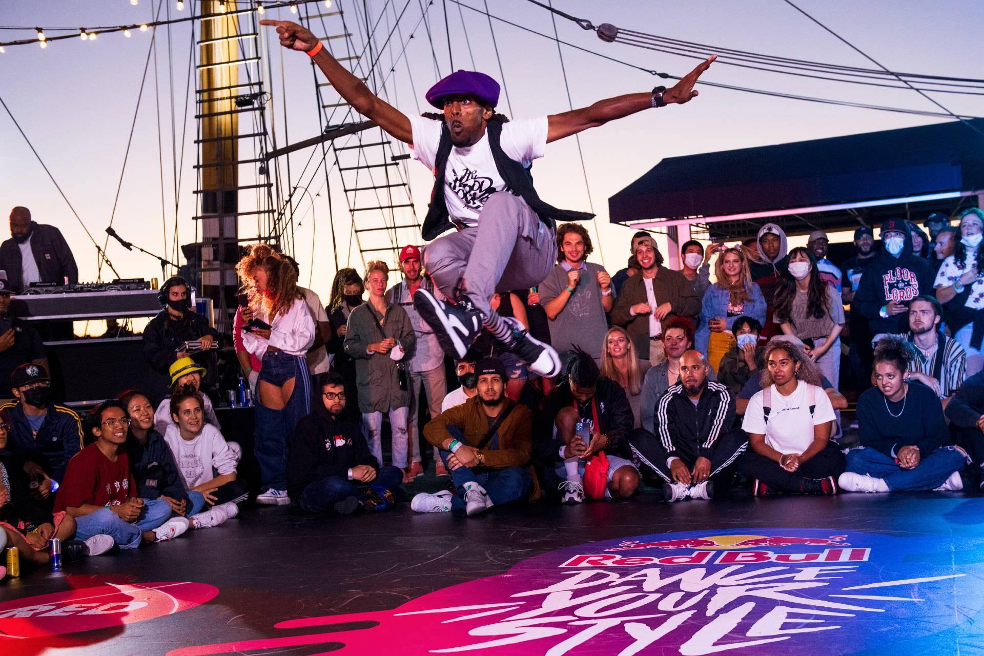 Riotthavirus competes at the Red Bull Dance Your Style qualifier in Boston on Sept. 10, 2021. (Drew Gurian / Red Bull Content Pool)