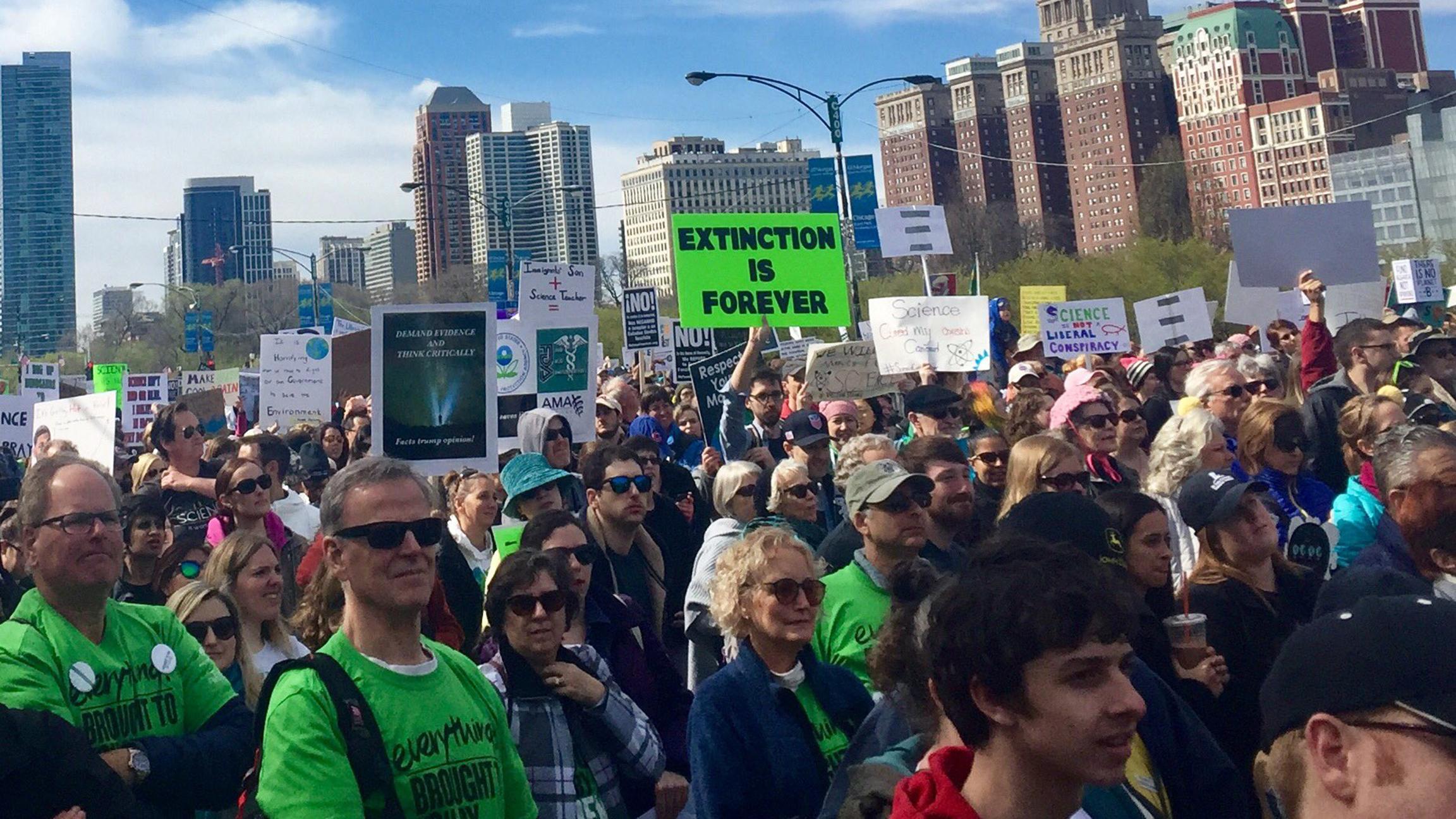 March for Science Chicago organizers said 60,000 people attended the April 22 event. (Susan Wigodner / Twitter)