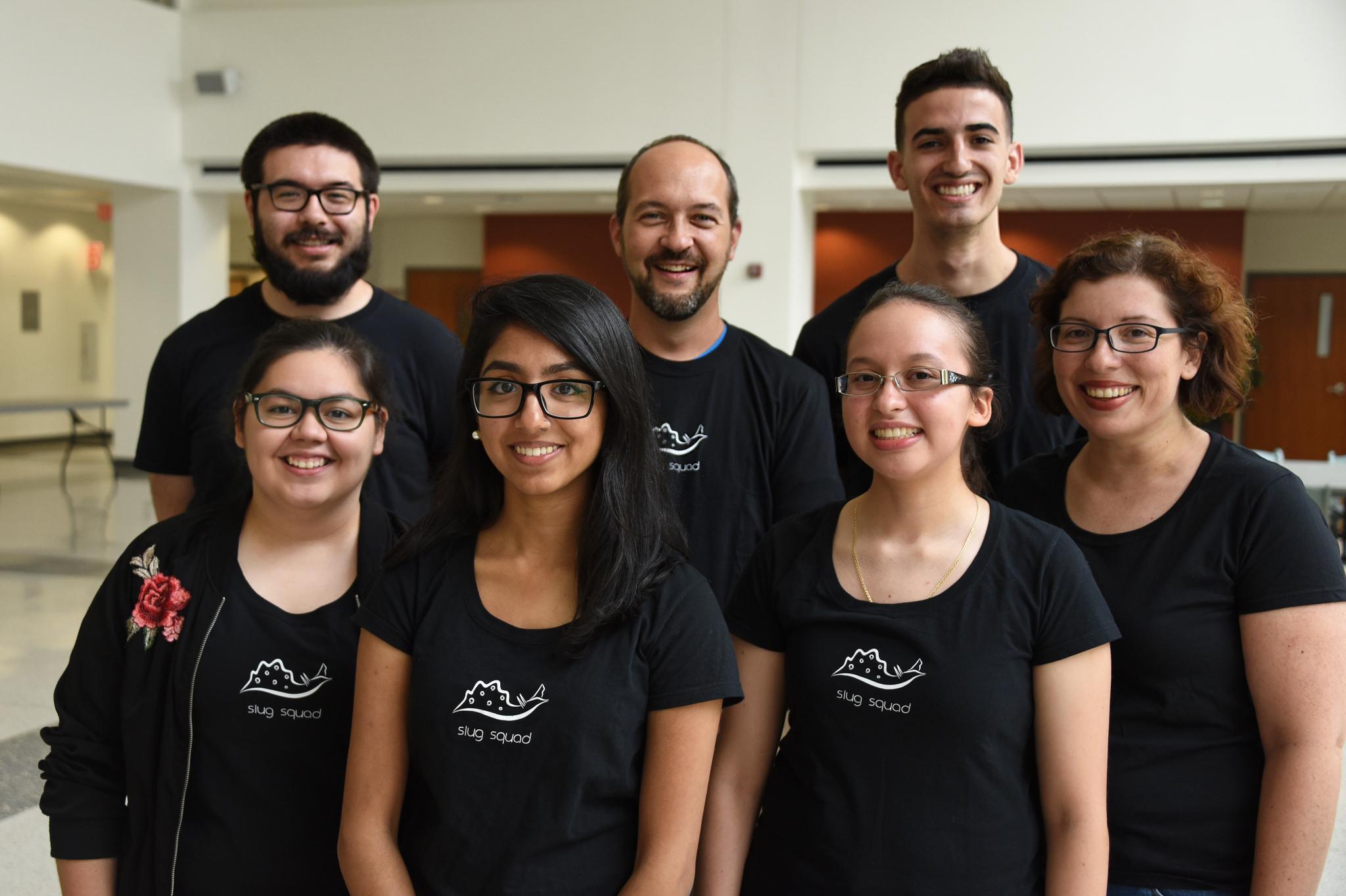 The "Slug Squad" of researchers at Dominican University's Behavioral Neuroscience lab. (Courtesy Dominican University)