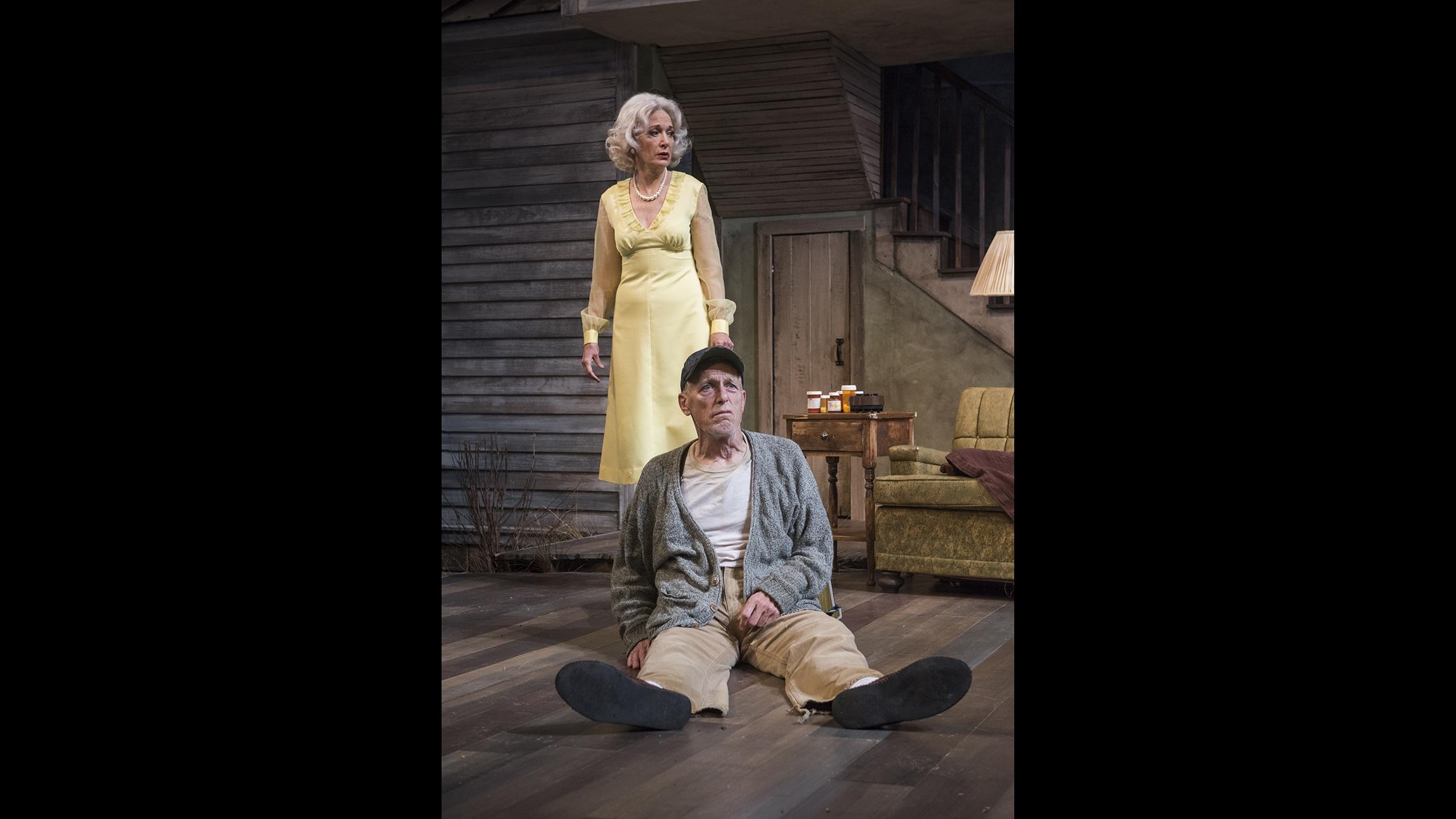 Shannon Cochran and Larry Yando in “Buried Child” at Writers Theatre. (Photo credit: Michael Brosilow)