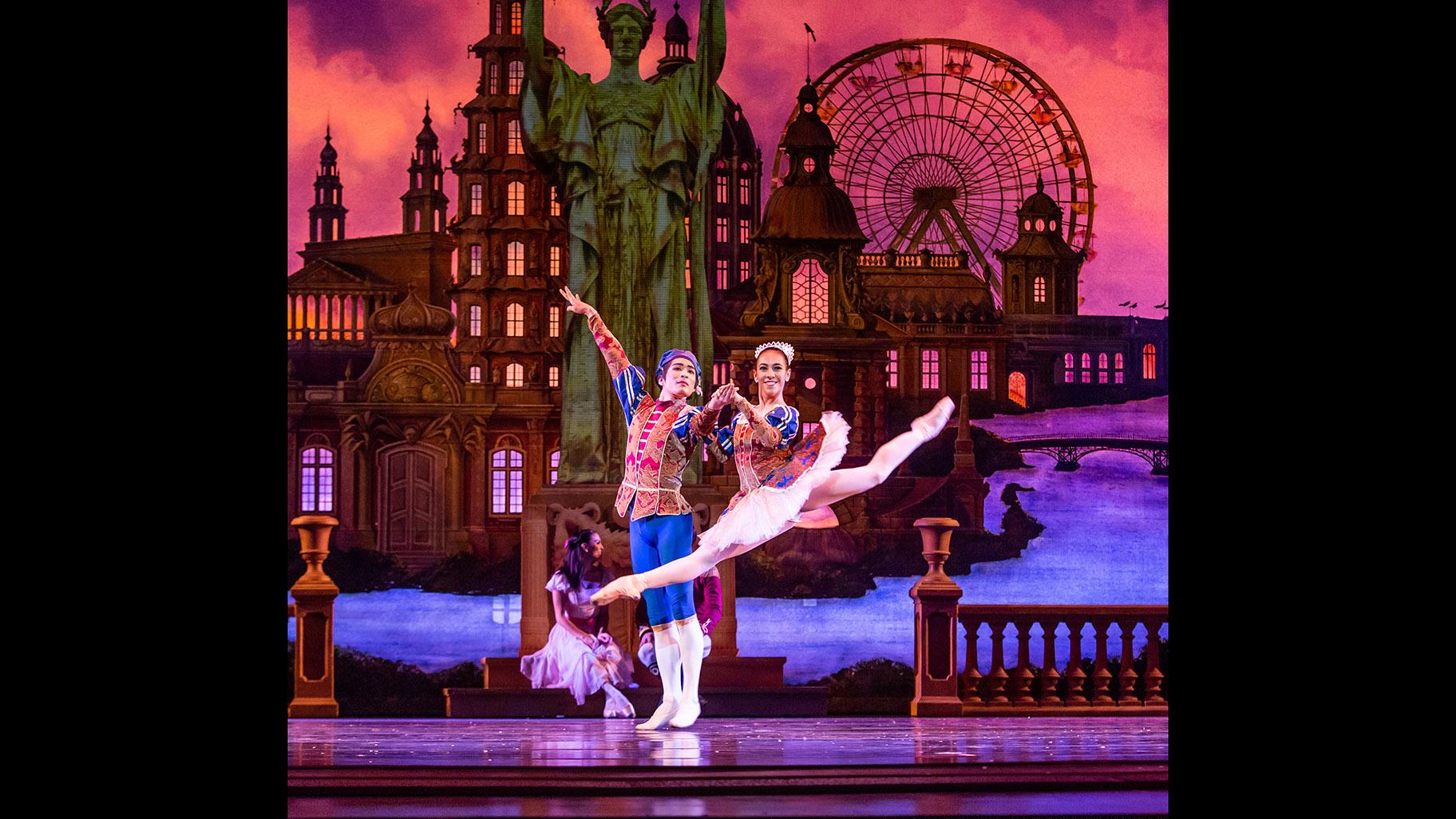 Yoshihisa Arai and Amanda Assucena in the Joffrey Ballet production of “The Nutcracker.” (Photo by Cheryl Mann)