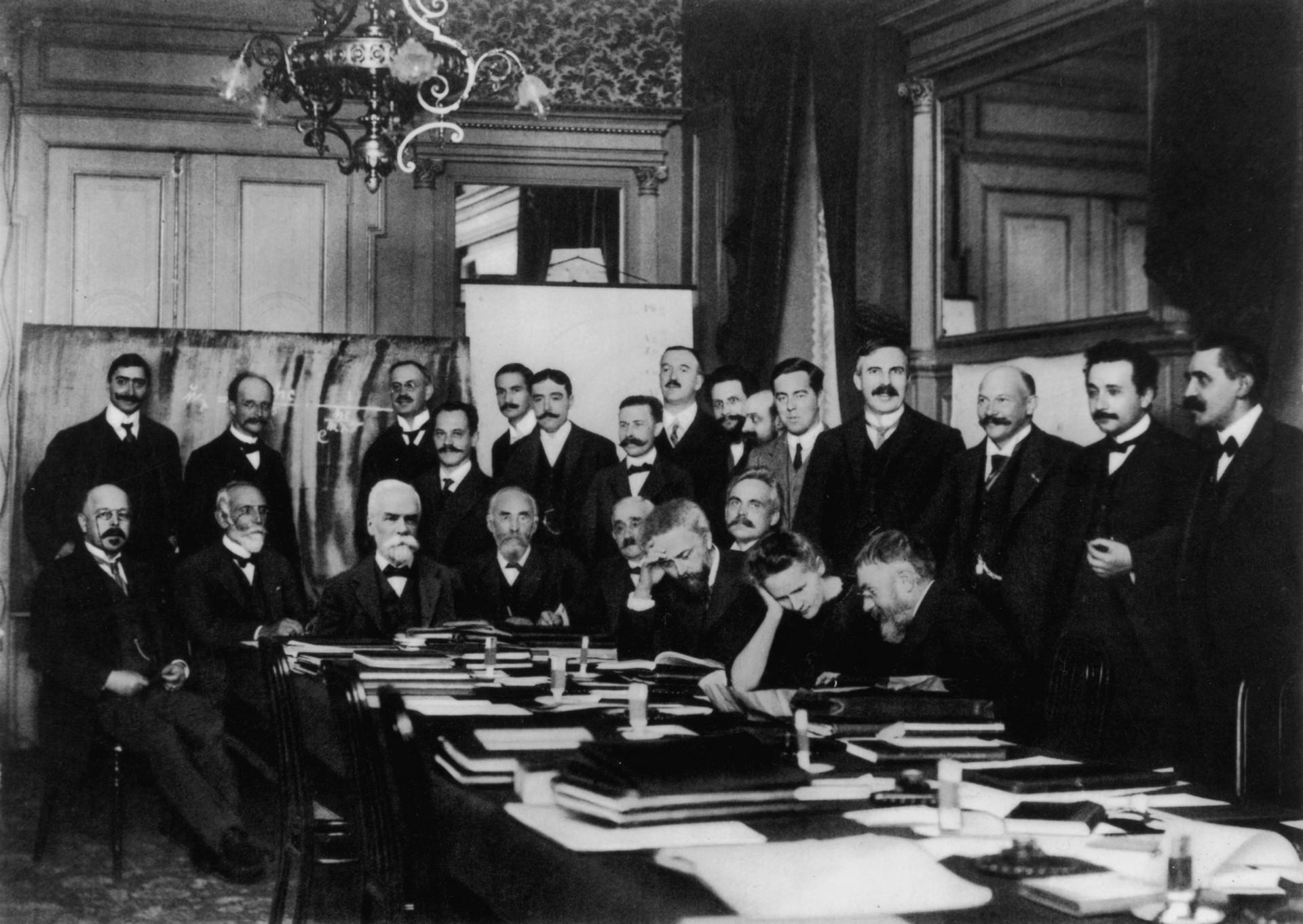 Marie Curie was the only female scientist at a 1911 conference of the world's top physicists. (Benjamin Couprie / Wikimedia Commons)