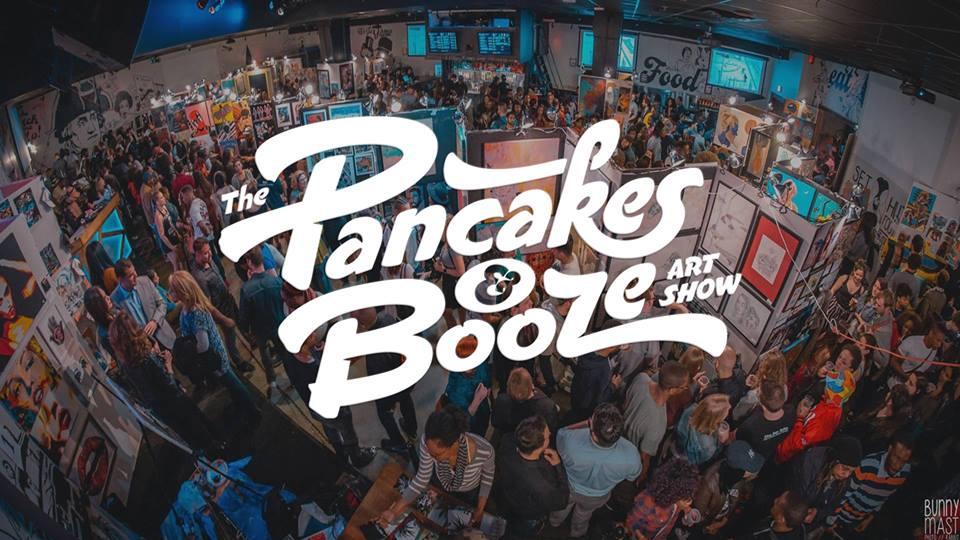 The Pancake & Booze Art Show features artwork from more than 80 artists. (Courtesy of Facebook)