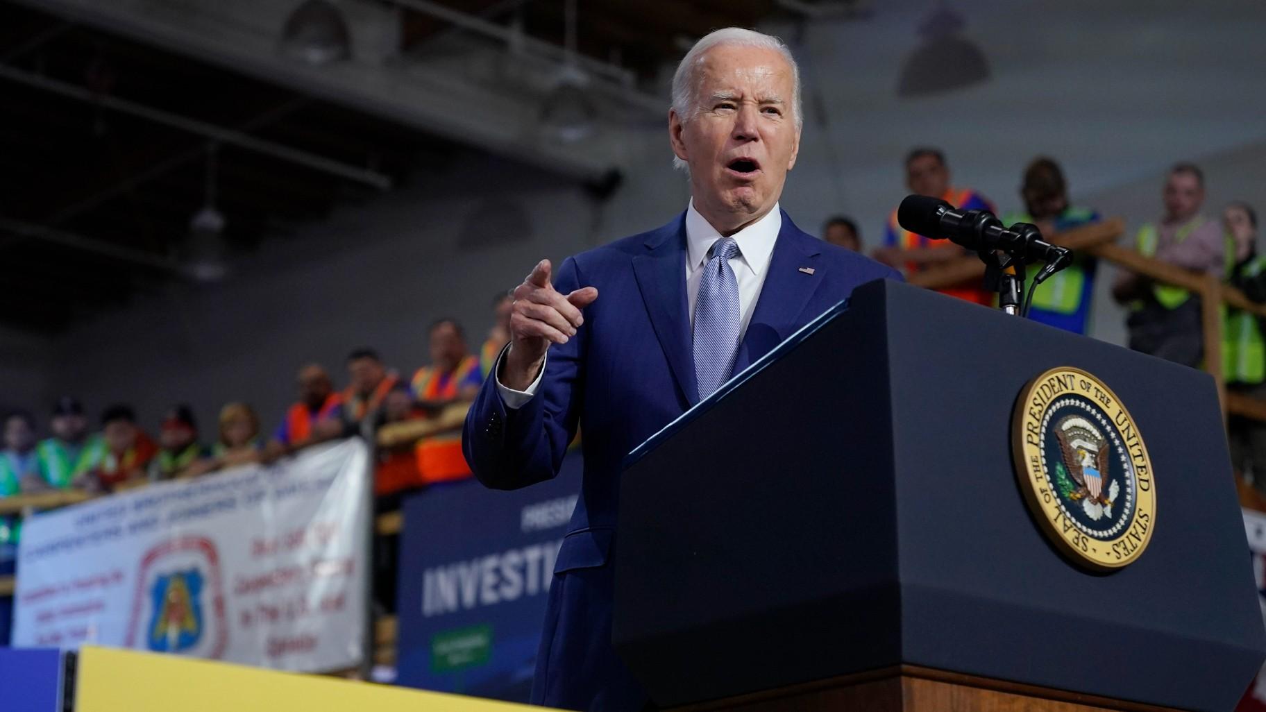 President Joe Biden speaks at an event Dec. 8, 2023, in Las Vegas. Five states will hold presidential primaries on Tuesday, March 19, 2024. (AP Photo / Manuel Balce Ceneta, File)