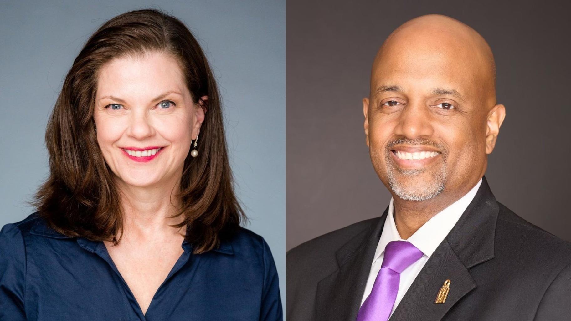 Eileen O’Neill Burke and Clayton Harris III are running for the Democratic nomination in the race for Cook County state’s attorney. (Photos provided)