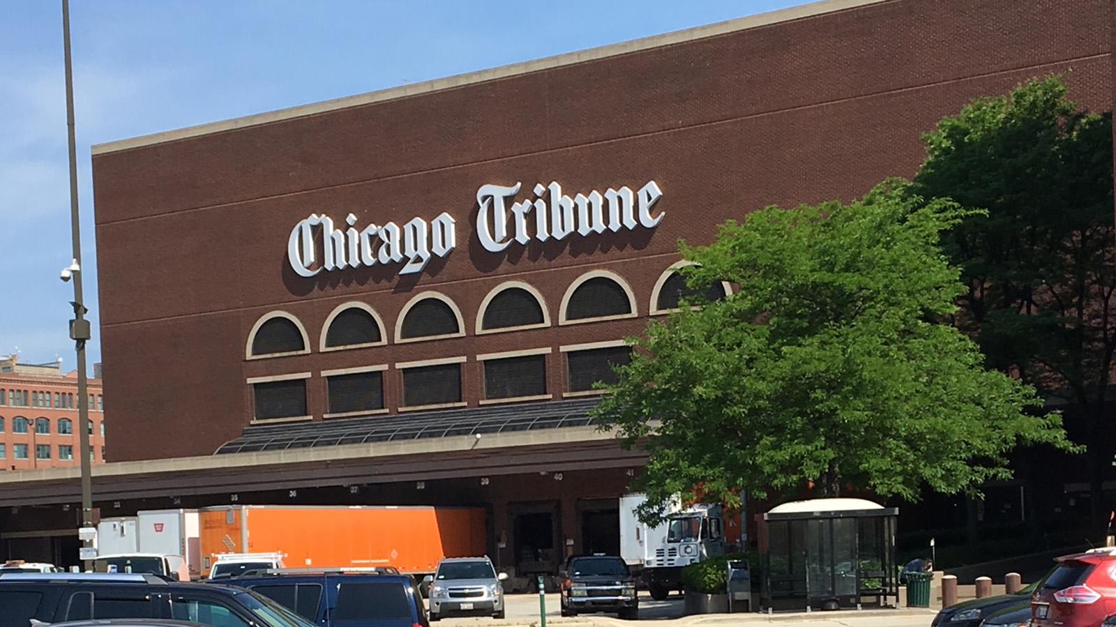 The Chicago Tribune Freedom Center printing complex is pictured in a file photo. (WTTW News)