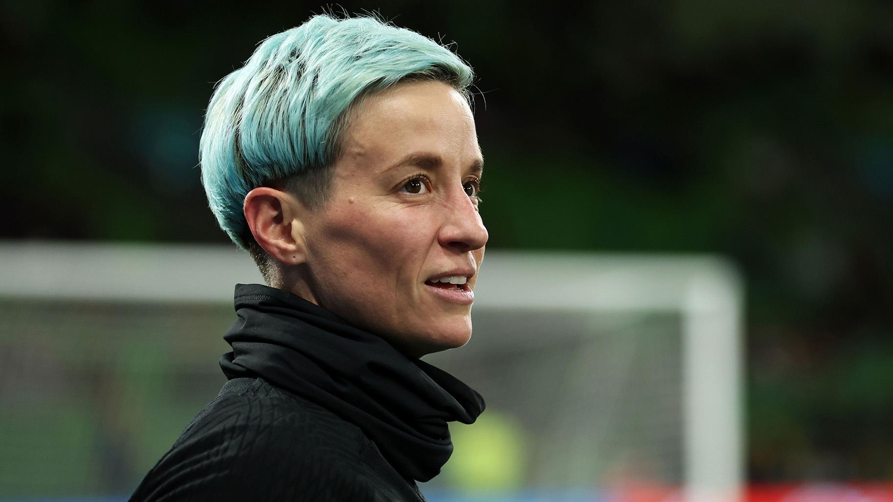 Megan Rapinoe, a two-time Women's World Cup winner, will make her final international appearance for the USWNT in September. (Robert Cianflone / Getty Images via CNN)