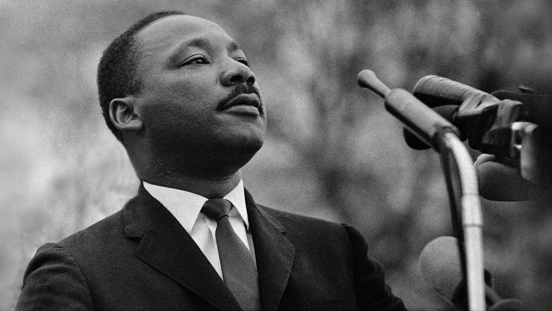 Dr. Martin Luther King Jr. delivering a speech in Montgomery, Alabama, on March 25, 1965. (Stephen F. Somerstein / Getty Images)