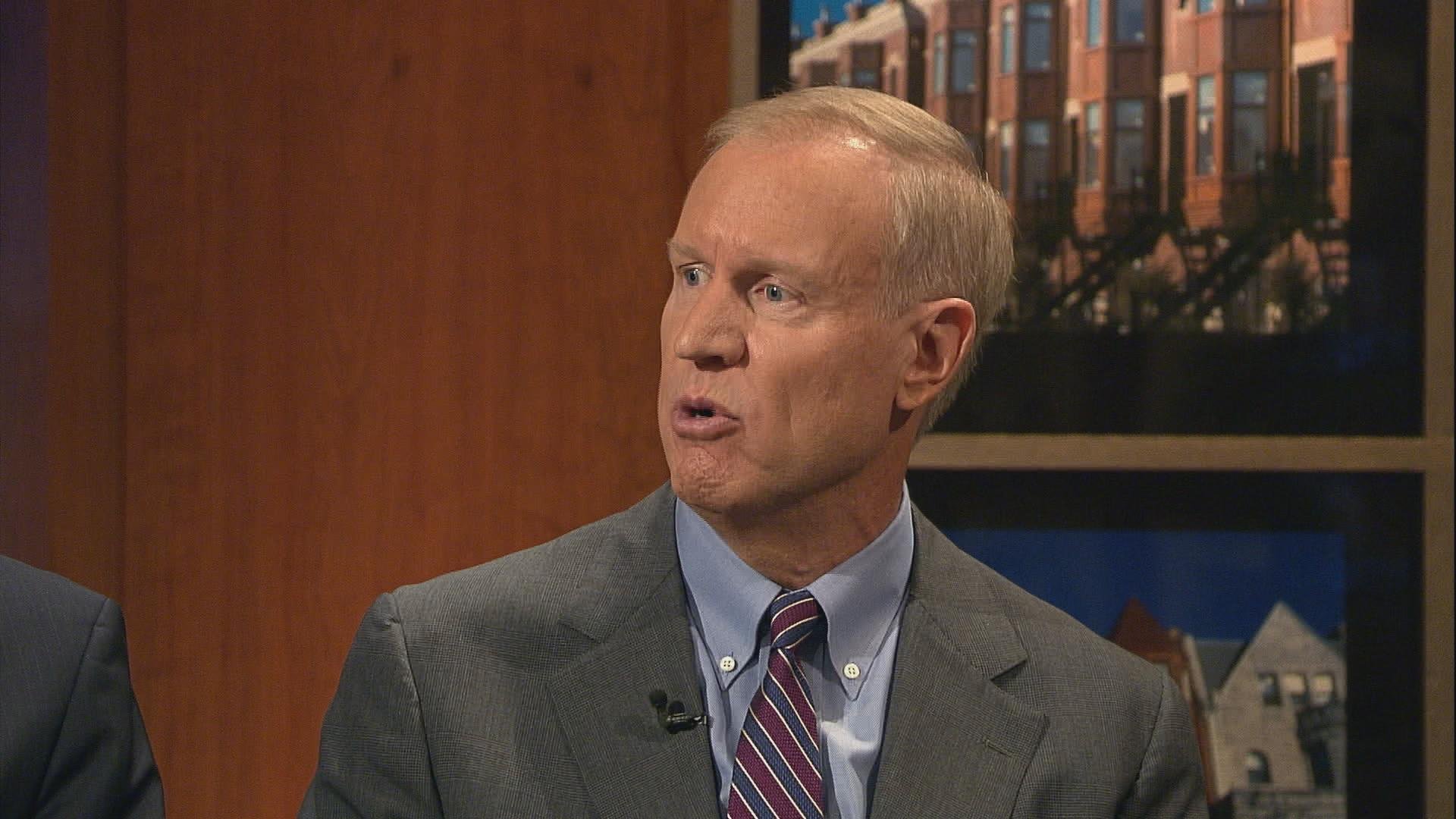 Rauner appears on "Chicago Tonight" in 2012.