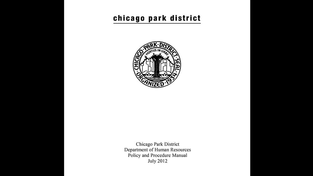 Document: Chicago Park District Department of Human Resources Policy and Procedure Manual