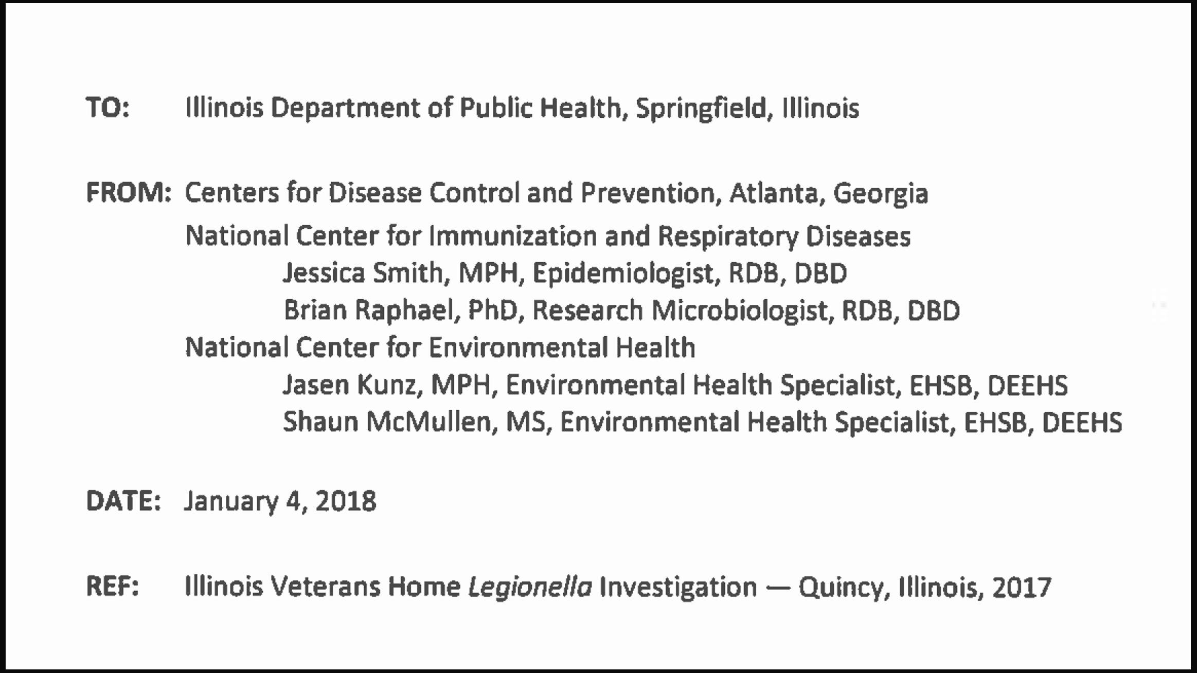 Document: Read the CDC report
